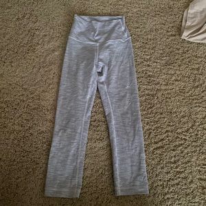 lulu lemon size 2 black and white striped align leggings